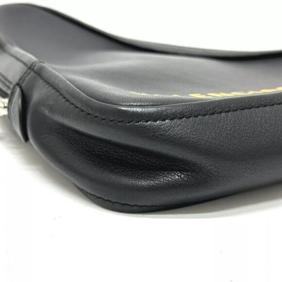 BALENCIAGA 476976 Triangle triangle clutch bag bag Pouch Leather Black - Picture 5 of 13